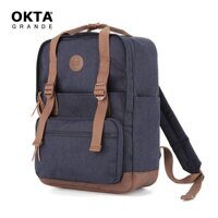 Рюкзак Okta Grande 1085B Vintage 14" Navy/Brown, темно-синий с коричневым